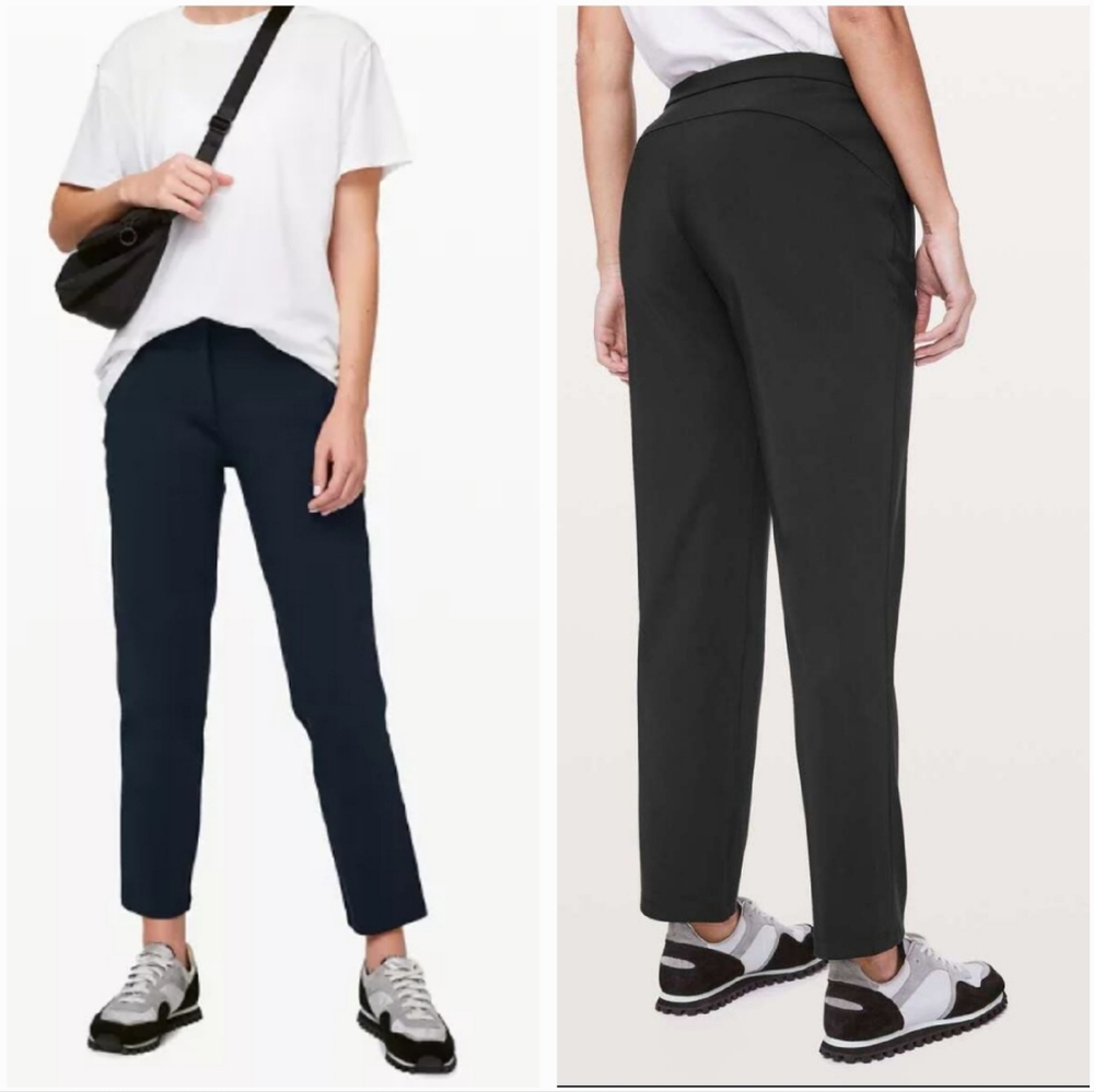Lululemon On The Move Mid Rise Cropped Business‎ Casual Travel Pants Size 2